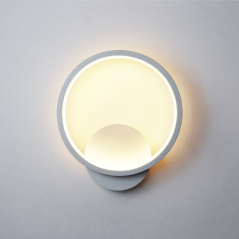 Applique Mural Interieur, 14W Lampe Murale Moderne Ronde, Blanc Chaud pour Salon Chambre Escalier Couloir