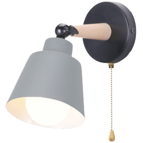 Applique Mural Intérieur Design avec Interrupteur Lampe de Chevet Eclairage Décor Gris