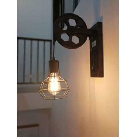 Applique Mural Luminaire - Métal - Noir mat