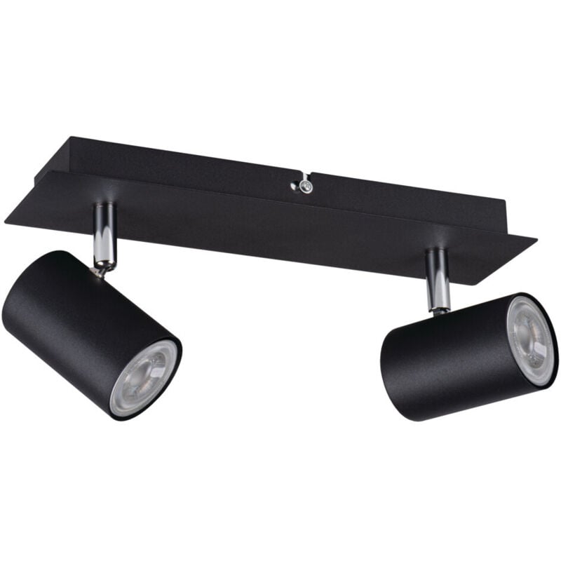 Kanlux - Applique Mural / Plafonnier Noir 2 x GU10 10W