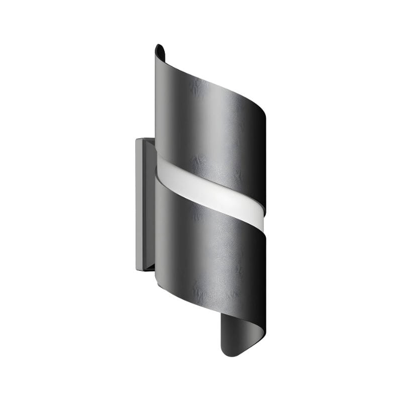 Applique Murale 10W CCT NOIRE IP65 Torsadée - 3000K/4000K/6500K