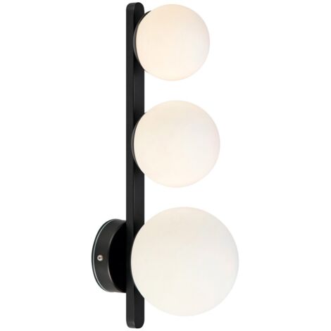 Applique murale 3 lumieres g9 20w ip44 noir et blanc - markslojd - pur 88895537 88895537 88895537
