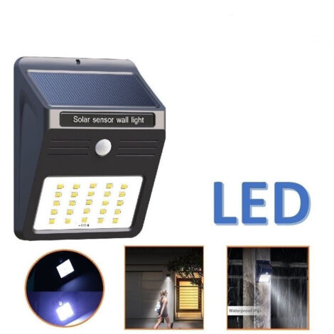 Applique Murale 30led 15w énergie Solaire Détecteur De Mouvement Extérieur