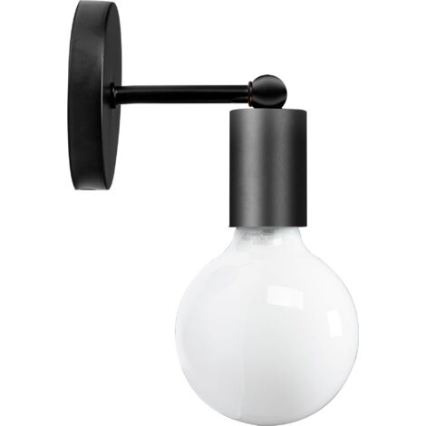 APPLIQUE MURALE 392205 MÉTAL NOIR MAT BALLE 1-POINTS DE LUMIÈRE E27 10X10X8CM