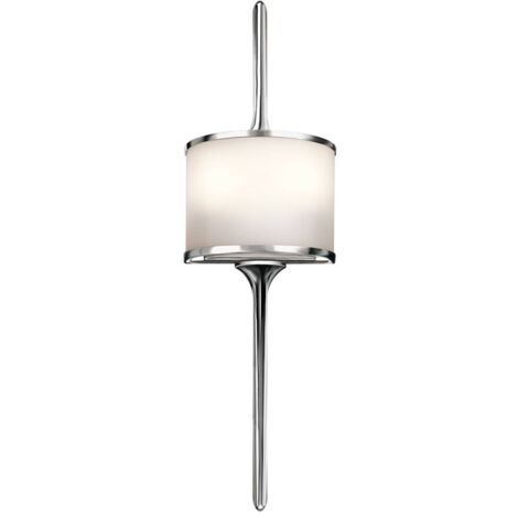 Applique murale à 2 ampoules Mona, chrome poli