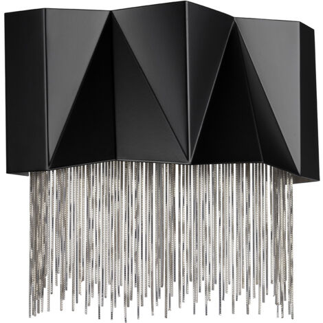 Applique murale à 3 lumières Elstead Zuma, noir satiné, argent, G9