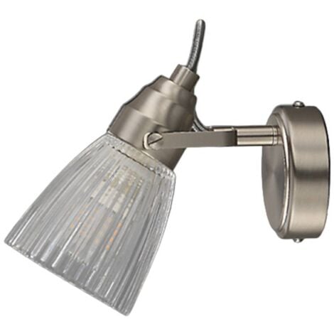 LINDBY Applique Murale à intensité variable 'Kara' en verre pour salle de bain