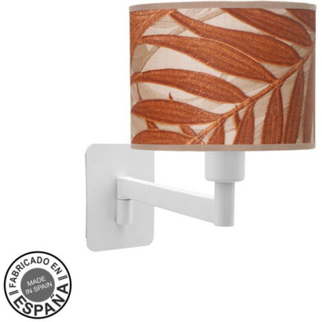 Applique murale à la mode 1xe14 blanc/blanc feuille chaudière 26x17x28 cm