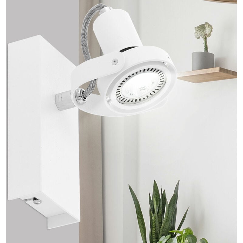 LED Wand Spot ALU blanc Lampe Spot réglable Salon Eclairage Lampe EGLO 94646