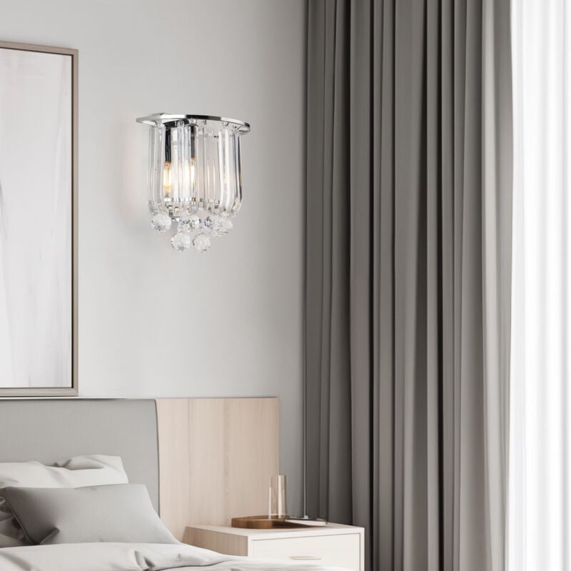 Lux.pro - Applique murale Alnwick E14 24 x 22 x 15 cm chrome