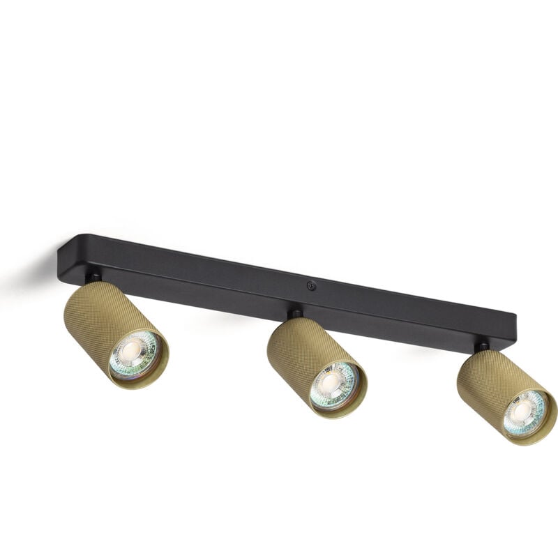 Ledkia - Applique Murale Aluminium Breixo 3 Spots Doré