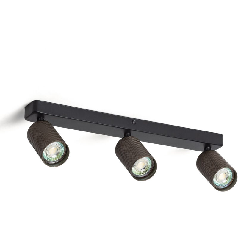 Ledkia - Applique Murale Aluminium Breixo 3 Spots Bronze