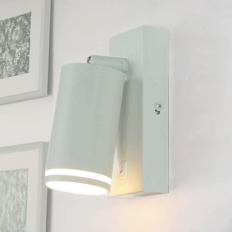 Applique murale aluminium GU10 orientable blanche