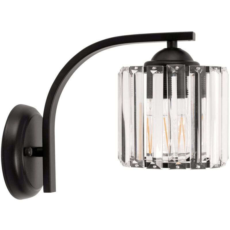 Applique Murale App512-1w Noir 1-Points De Lumière E27 13x20x10cm