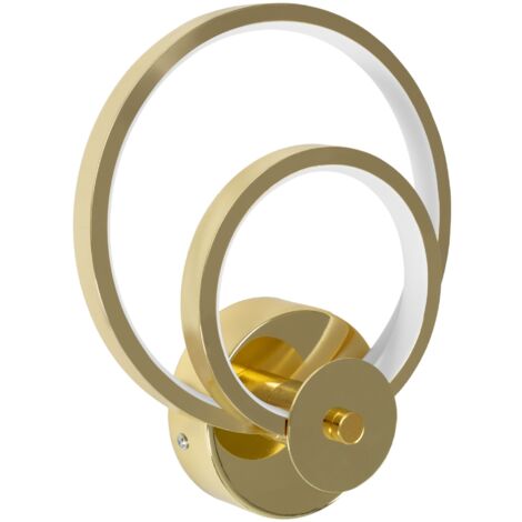 APPLIQUE MURALE APP1043-W OR LED BAGUES 2-POINTS DE LUMIÈRE 15W 19X7,5X24CM