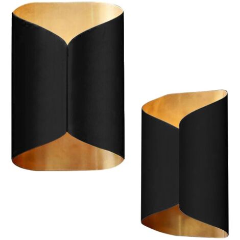 APPLIQUE MURALE APP1055-1W NOIR OR 2-POINTS DE LUMIÈRE G9 10,5X16X25,5CM