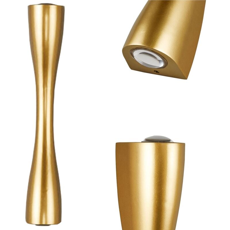 Applique murale APP1065-W or métal led 2-POINTS de lumière