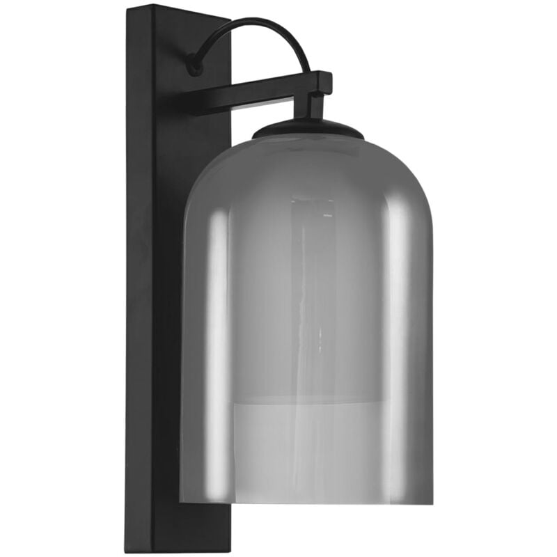 Applique Murale App1207-1w Noir Métal Verre E27 1-Points De Lumière