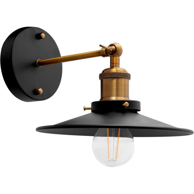 Applique murale APP184 porto métal noir E27 1-POINT lumineux