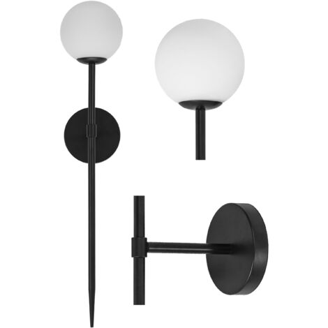 APPLIQUE MURALE APP577-1W MODERNE NOIR BALLE 1-POINTS DE LUMIÈRE G9 15X10X42CM