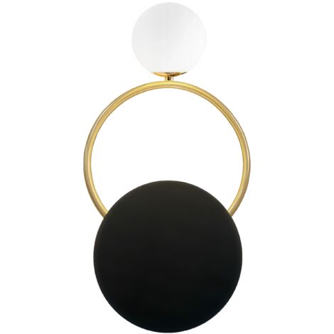 APPLIQUE MURALE APP923-1W NOIR OR 1-POINTS DE LUMIÈRE G4 27X12X48,5