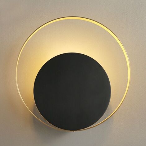 APPLIQUE MURALE APP992-W OR NOIR BAGUE 1-POINTS DE LUMIÈRE G4 3X28X28CM