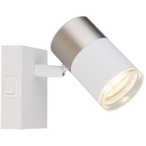 Applique murale applique chambre lampe métal blanc spot orientable