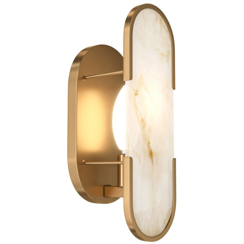 Applique murale applique couloir lampe chambre lampe métal marbre doré h 29,5 cm