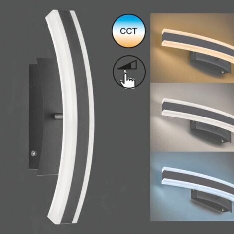 Applique murale applique couloir LED métal noir dimmable rotatif L 36,5 cm
