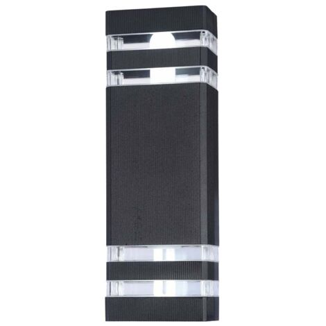 Applique murale applique extérieure applique maison IP54 noir 1x E27 hauteur 33cm