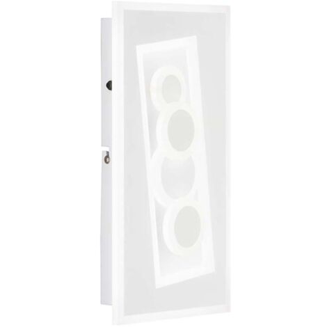 Applique murale applique métal blanc LED dimmable L 38 cm lampe de chambre