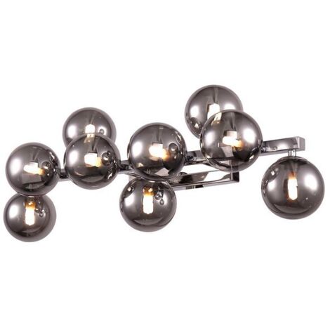 Applique murale Applique murale Lampe de couloir Lampe de chambre chrome fumé B 66,5 cm