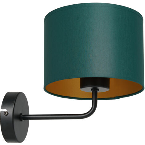 Applique murale Arden noir mat vert doré 1xE27 Luminex