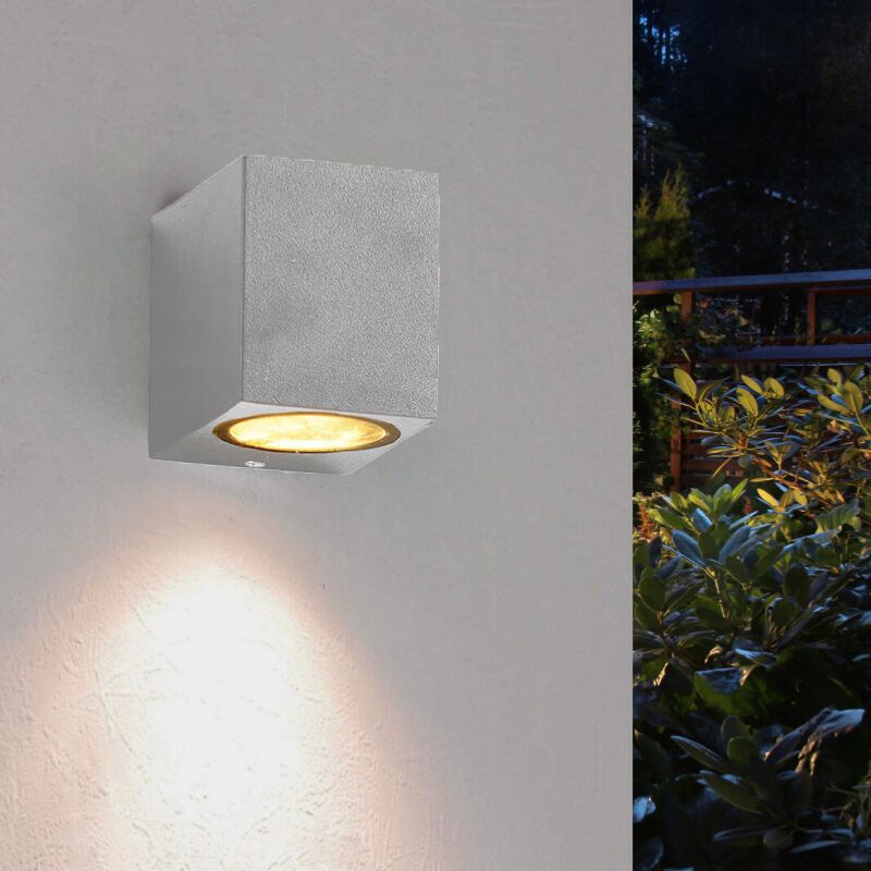 Applique Murale Argent led Rectangulaire IP44 pour Ampoule GU10 - silamp Applique Murale Argent led Rectangulaire IP44 pour Ampoule GU10 - silamp