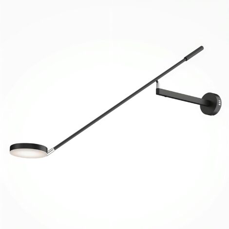 Applique murale articulée LED – 1 lampe disque noire OCALA