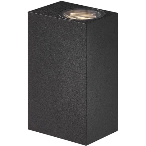 Applique murale ASBOL Kubi Aluminium Noir, H.15 - IP44 - LED Module /Nordlux Extérieur