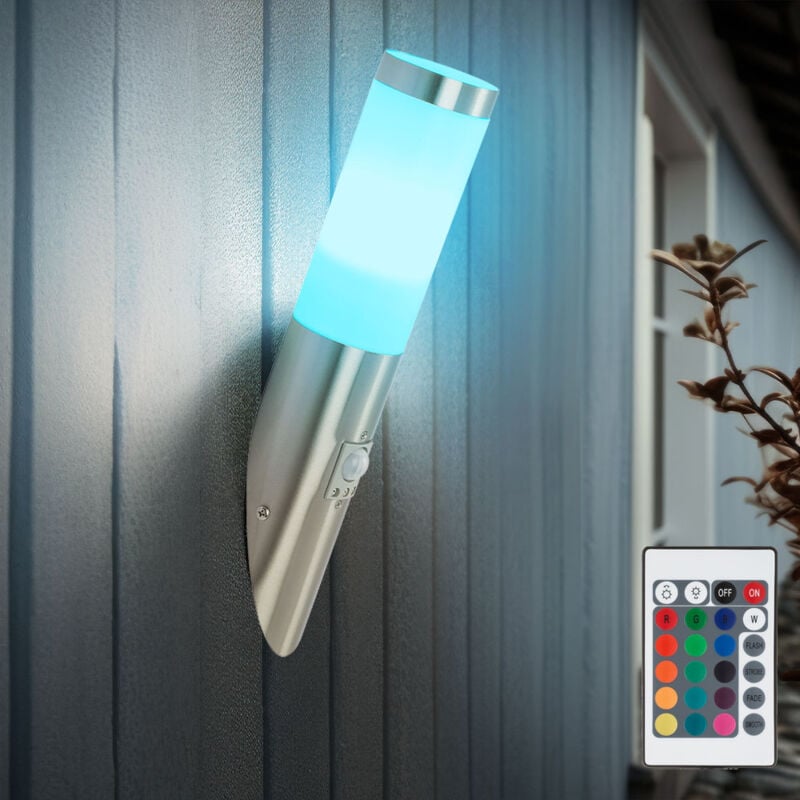 Applique murale avec détecteur de mouvement applique murale moderne torche murale jardin, télécommande dimmable, rgb led 3.5W 320Lm blanc chaud, DxH