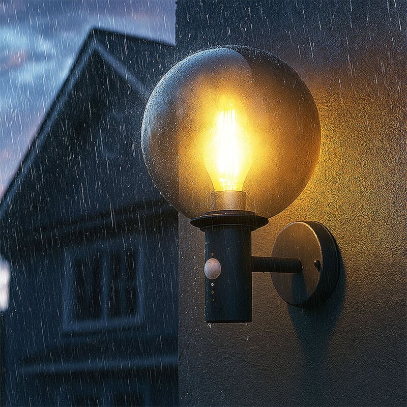 Applique murale avec détecteur de mouvement lampe d'extérieur avec détecteur de mouvement anthracite maison éclairage extérieur acier inoxydable,