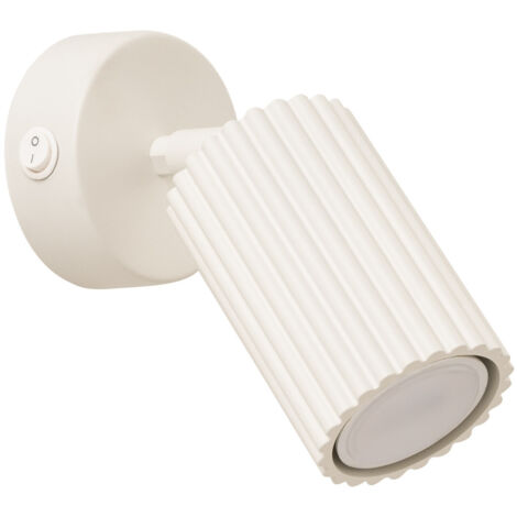 Applique murale beige orientable GU10 à interrupteur