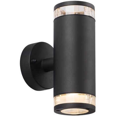 Applique murale BIRK Double Aluminium Noir, H.23.5 - IP44 - GU10 /Nordlux Extérieur