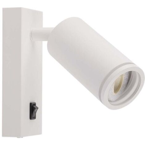Applique Murale Blanche avec Interrupteur pour Ampoule GU10 - SILUMEN