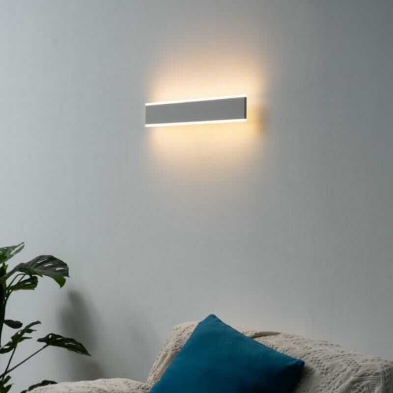 Silamp - Applique Murale Blanche Double Faisceau 60cm 17W Haut rendement 145lm/W IP44 - Blanc Chaud 2300K - 3500K Silamp - Applique Murale Blanche Double Faisceau 60cm 17W Haut rendement 145lm/W IP44 - Blanc Chaud 2300K - 3500K