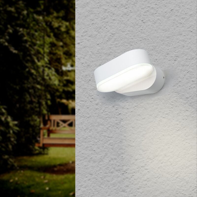 Applique Murale Blanche led IP54 Orientable Ovale - Blanc Chaud 2300K - 3500K Silamp