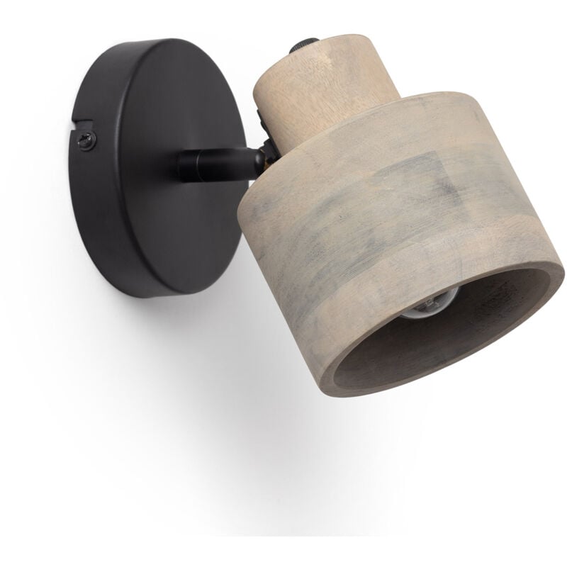 Applique Murale Bois Elba Iluzzia Gris