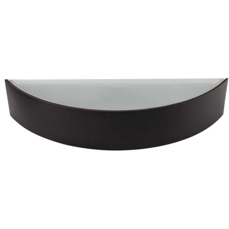 Applique murale bois wengé – Diffuseur verre satiné – LED E27 – 40cm