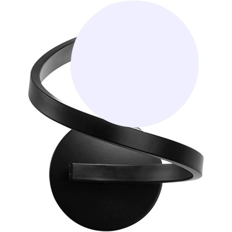 Applique Murale Boule de Verre Blanc, Lampe Murale LED G9 Moderne, Luminaire Mural pour Chambre Salon Couloir 4000K (Noir)