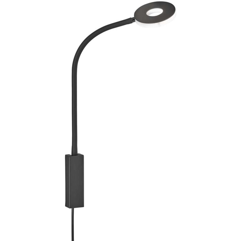Fischer&honsel - Applique murale applique chambre lampe liseuse led bras flexo noir h 50cm
