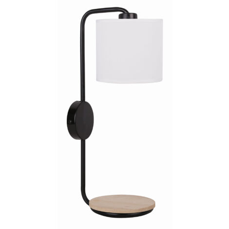 Applique murale Candellux Alpine avec étagère E14 noire