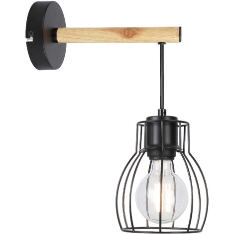 Applique murale Candellux Bernita bois noir 1xE27 60W
