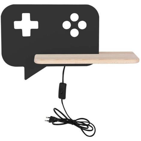 Applique murale Candellux Console LED 5W noir bois clair